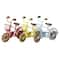 10" Multi-Colored Metal Vintage Bicycle Sculpture, 3ct.